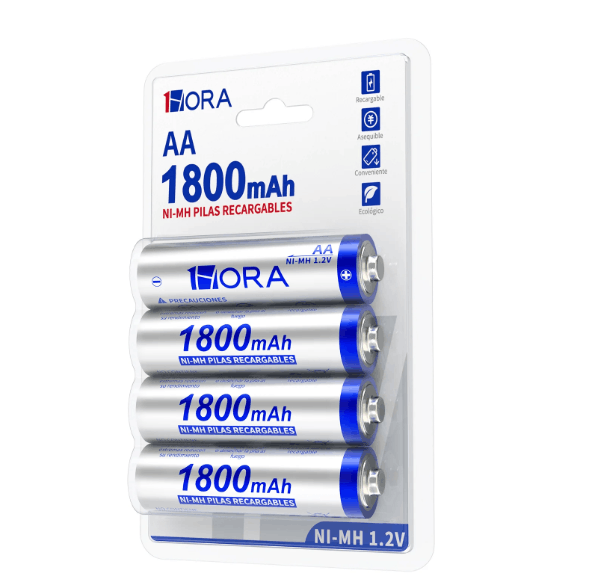 1HORA Pilas AA Recargables Baterías 1800mAh 4 Unidades GAR133 Imagen principal del producto