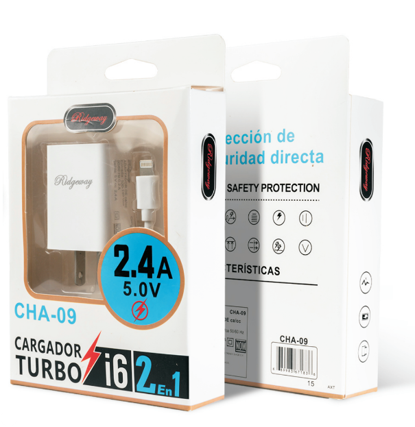 Cargador Turbo Iphone Ridgeway CHA-09 Imagen principal del producto