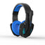 Audífonos alámbricos de diadema acolchada, bicolor, con diseño gamer, luces led, micrófono y cable mallado/ DM.X24