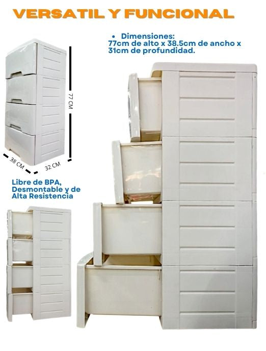 CAJONERA ORGANIZADORA/ORGANIZADOR 4 NIVELES /CAJONES DE ALMACENAMIENTO