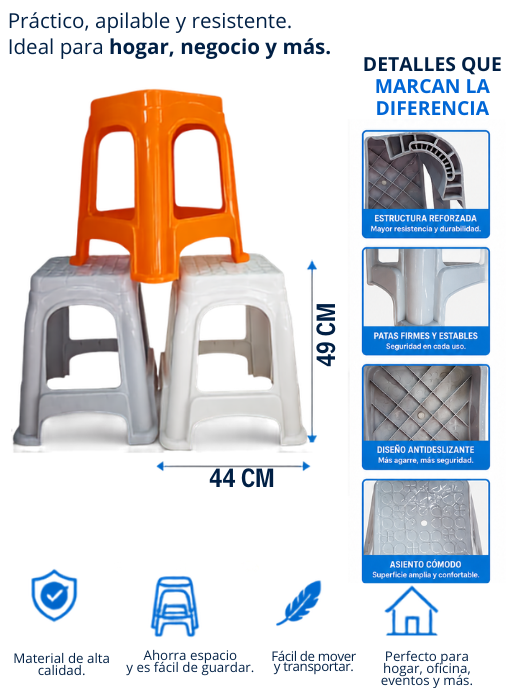 BANCO PORTATIL/ BANCO PLASTICO Imagen principal del producto