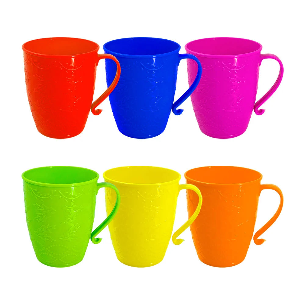 Taza de plástico con capacidad de 450ml, diseño relieve de hoja, variedad - E6723 Imagen principal del producto