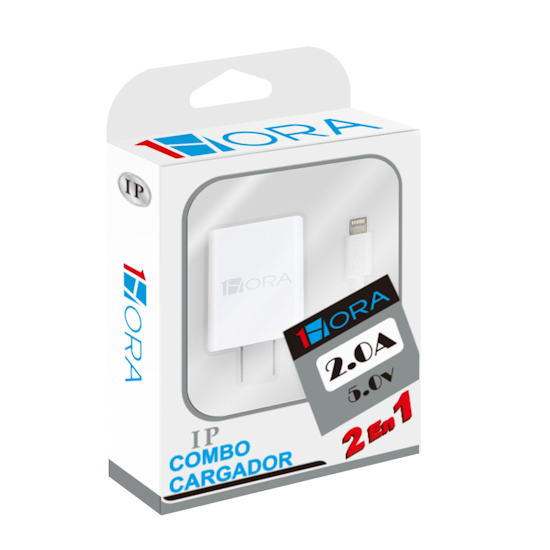 1HORA Cargador Para Ip Carga Rapida 5v 2.0a GAR088 Imagen principal del producto