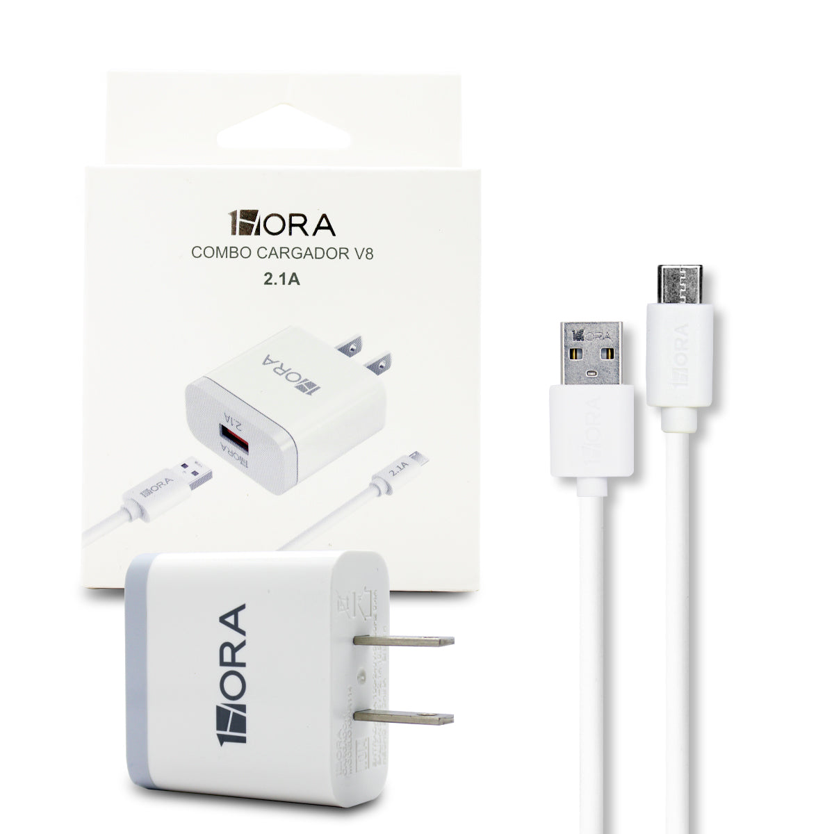 1HORA Cargador Rápido Cable V8 2.1a GAR113 Imagen principal del producto