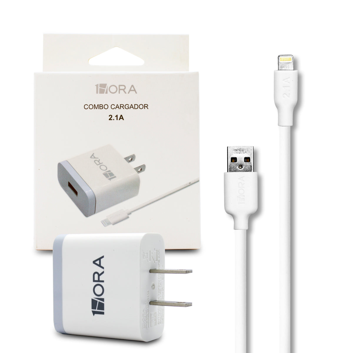 1HORA Cargador Turbo 2.1A Iphone GAR114 Imagen principal del producto