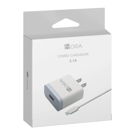 1HORA Cargador Turbo 2.1A Iphone GAR114 Imagen secundaria del producto