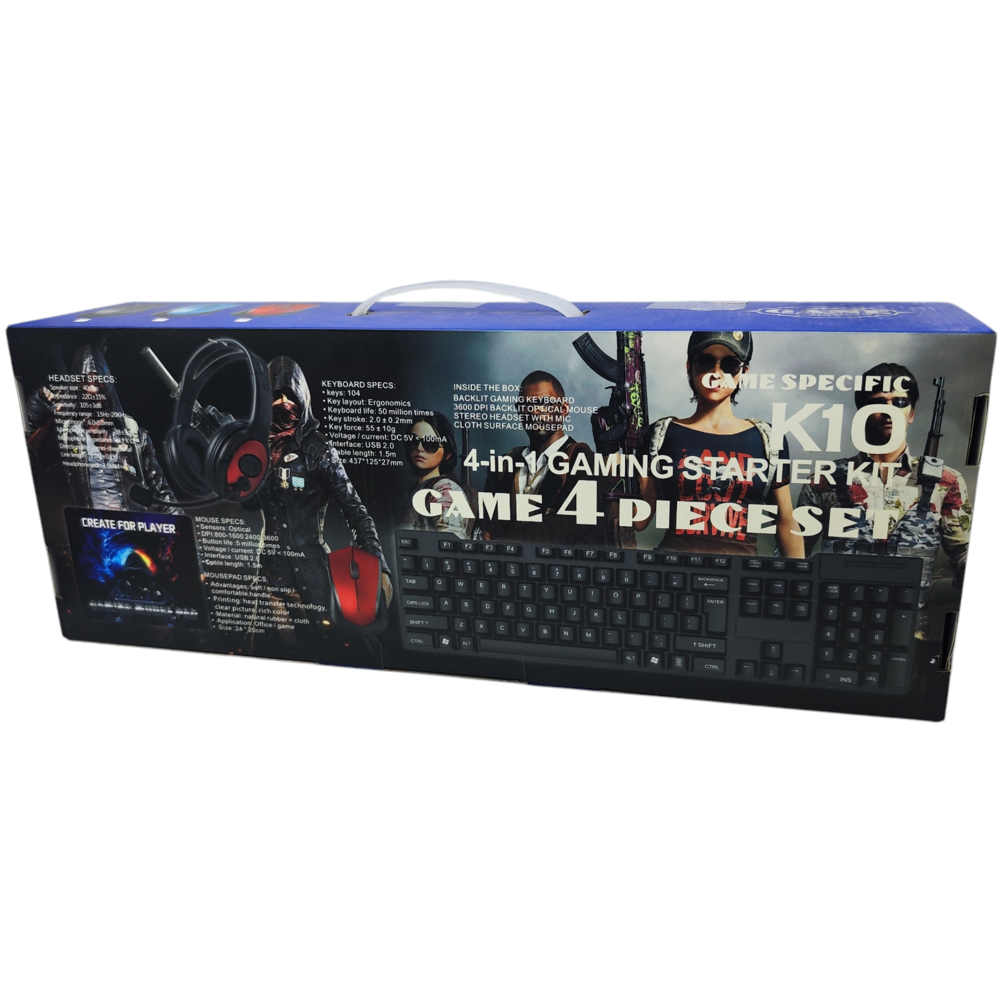 Set de teclado GAMER de 4 piezas k10,k30,k40 Imagen secundaria del producto