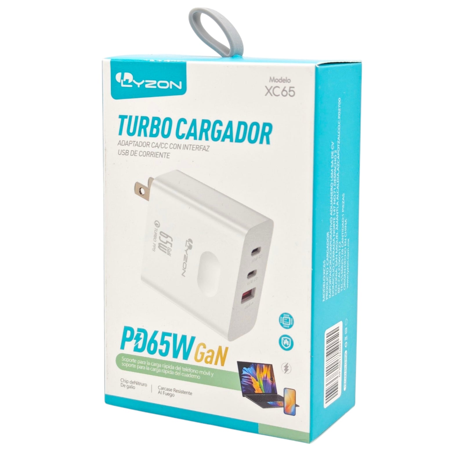 Cubo Cargador Turbo De 65W LYZON Imagen principal del producto