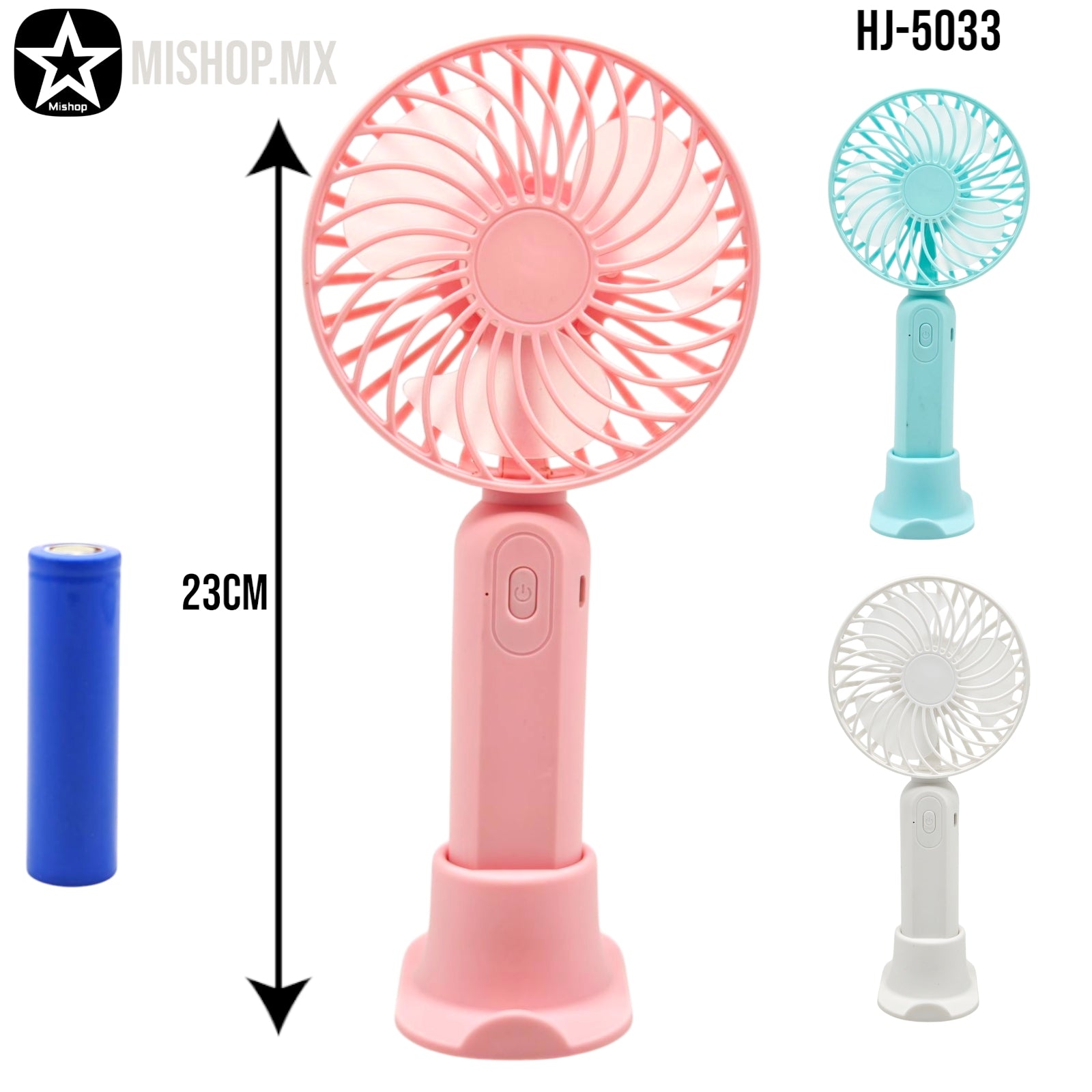 Mini Ventilador Portátil De Pila Recargable Imagen principal del producto