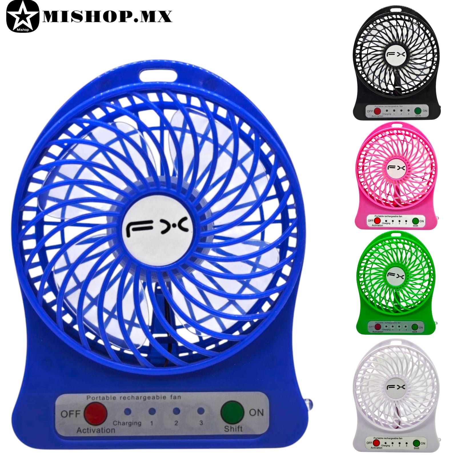 Mini Ventilador Portátil De Pila Recargable FX Imagen principal del producto