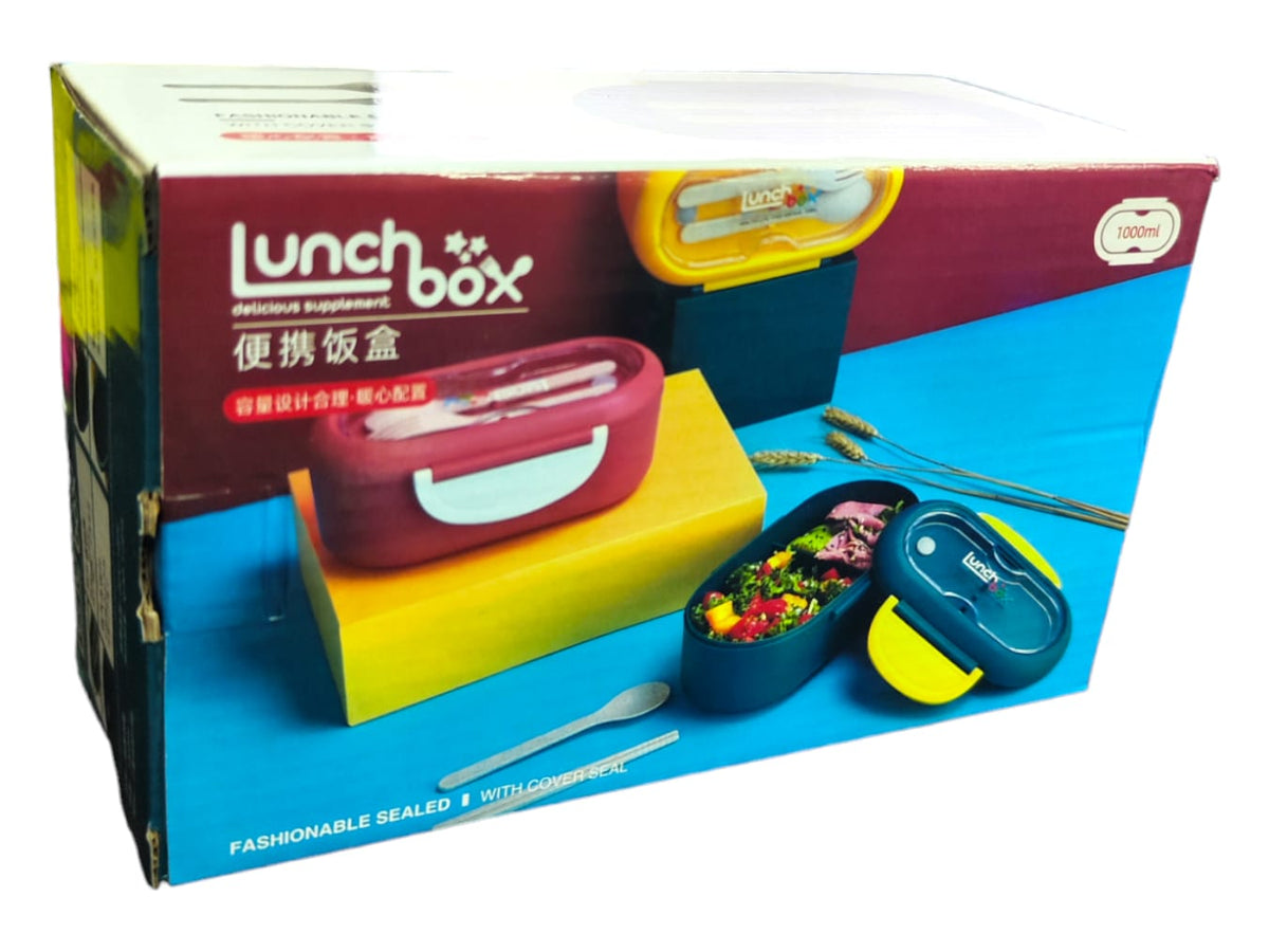 Tupper Ovalado Con Cubiertos LUNCHBOXA11