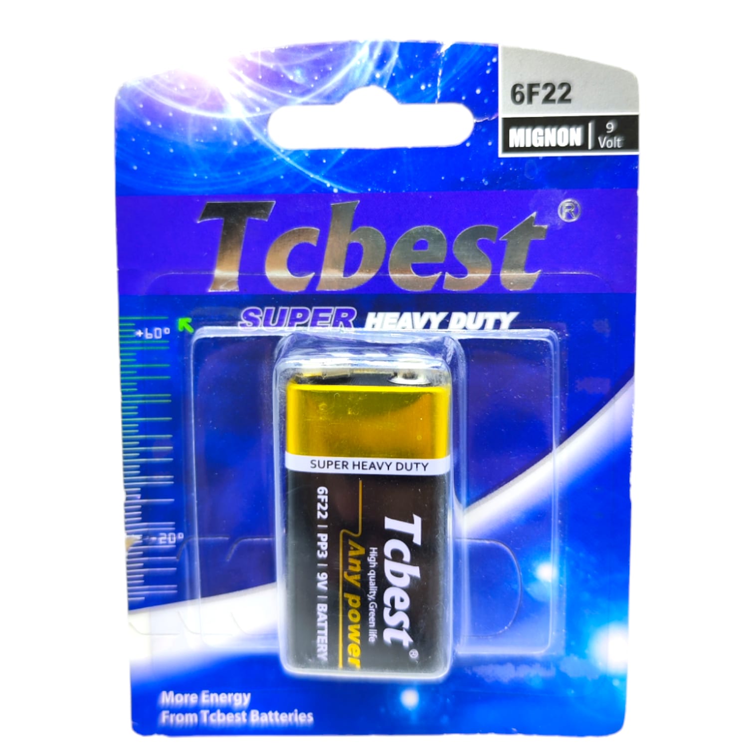 PILA TCBEST CUADRADA 9V  PILA-6F22 Imagen principal del producto