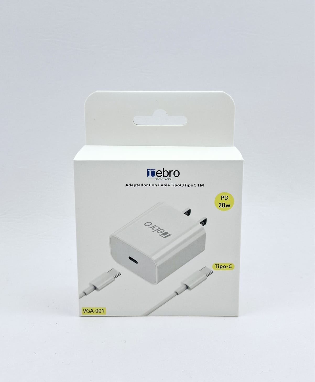 COMBO CARGADOR TIPO C NEBRO VGA-001 Imagen principal del producto