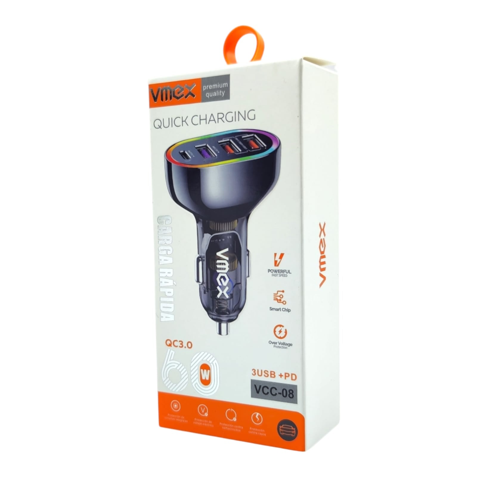 Plug Cargador Para Auto 60W VMEX VCC-08 Imagen principal del producto