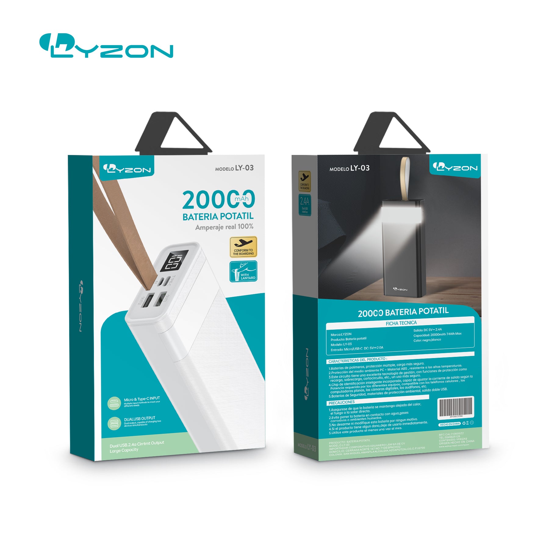 Batería Portátil PowerBank LY-03 Imagen secundaria del producto