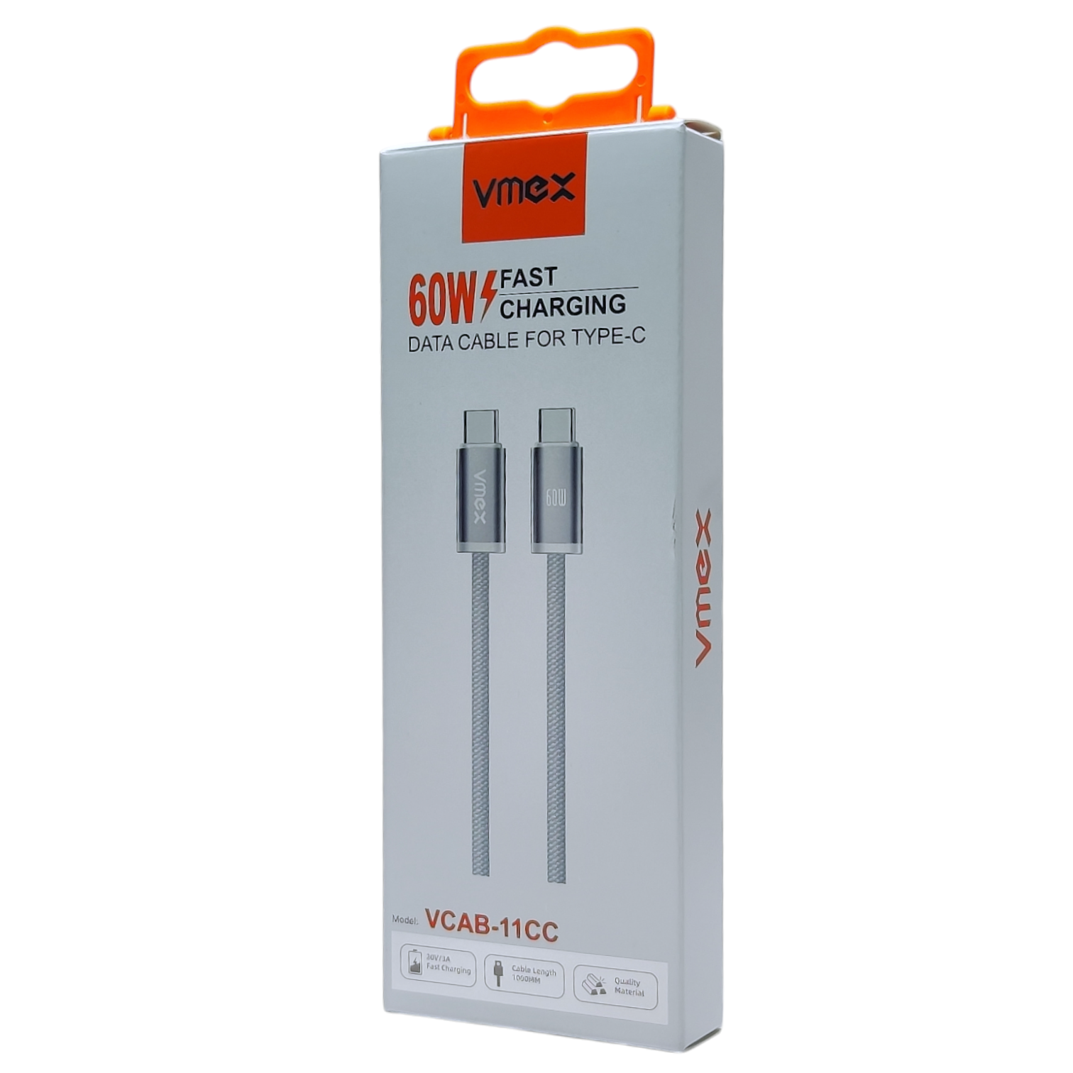 Cable De Tipo C a C De Malla 60W VMEX VCAB-11CC Imagen principal del producto