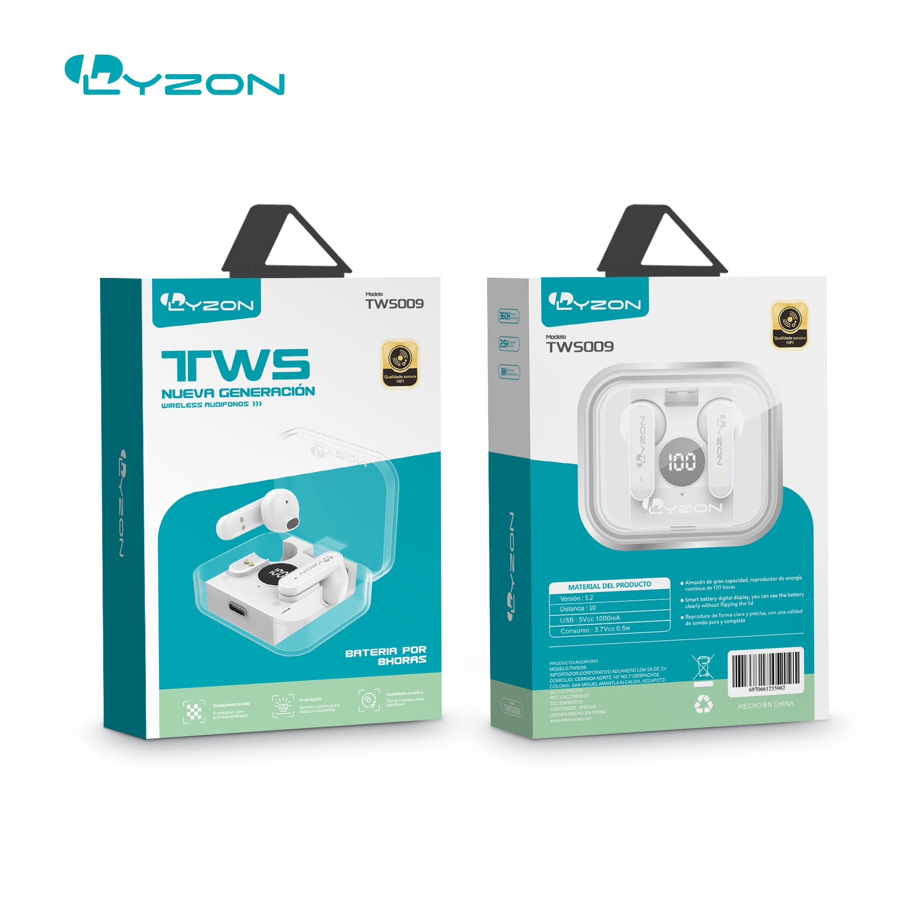 Audífonos Inalámbricos Bluetooth TWS009 Imagen principal del producto