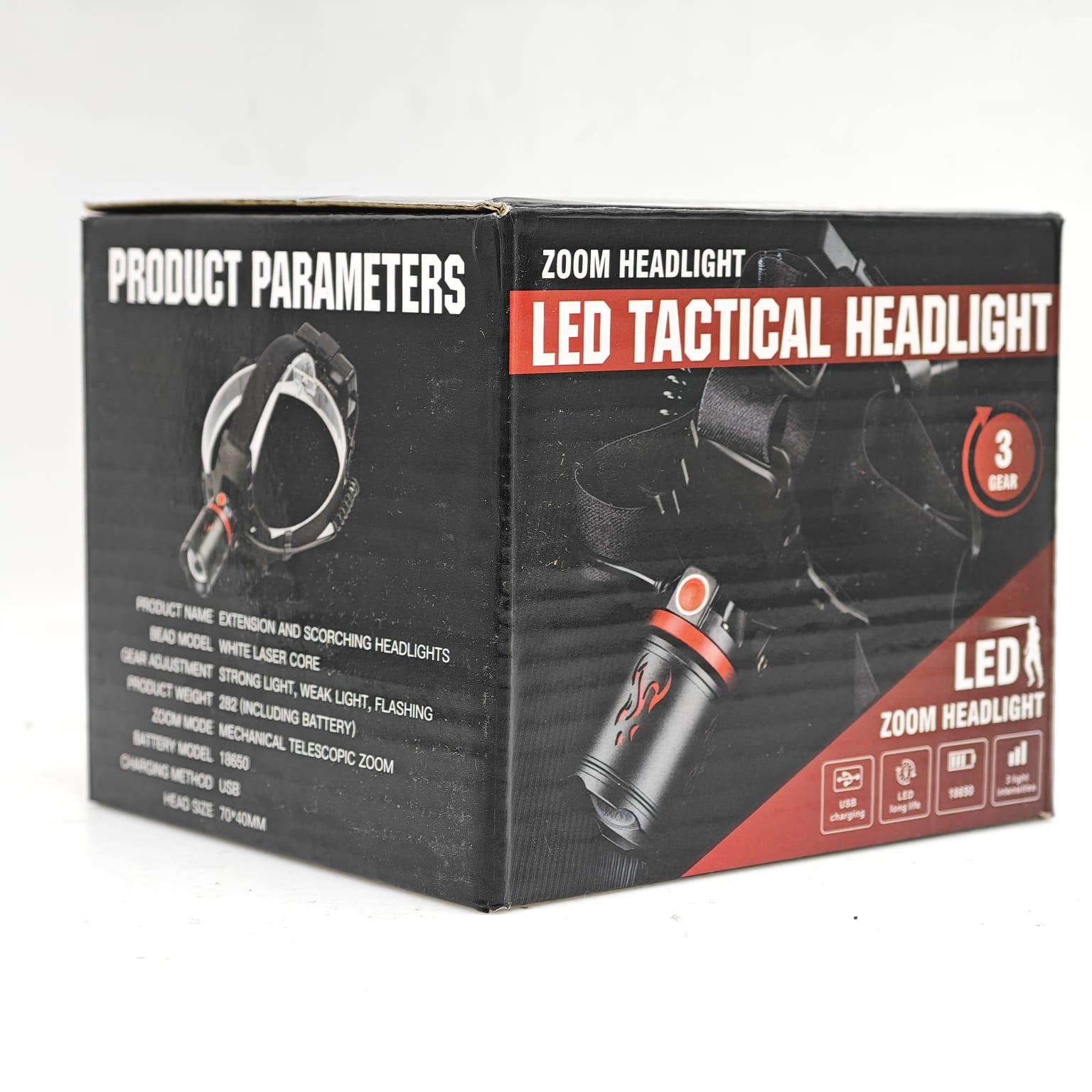 LAMPARA TACTICA LED ZOOM HEADLIGHT LJK DT-808-539 Imagen principal del producto