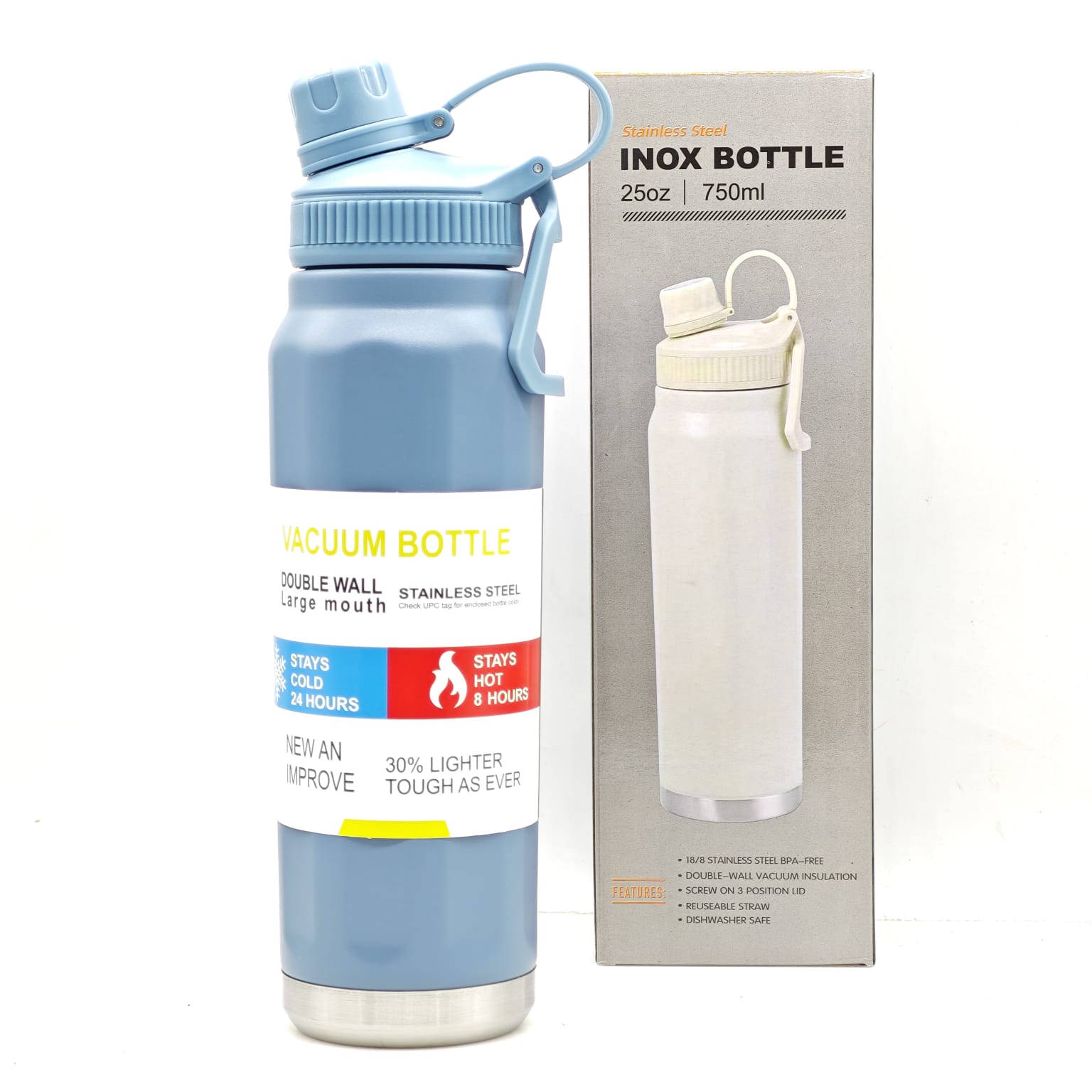 TERMO DE ACERO INOXIDABLE 25 OZ /750ML 1201XL Imagen secundaria del producto