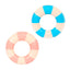 Salvavidas inflable con estampado de franjas, 60cm, variedad de colores / swimming ring - YYQ-310