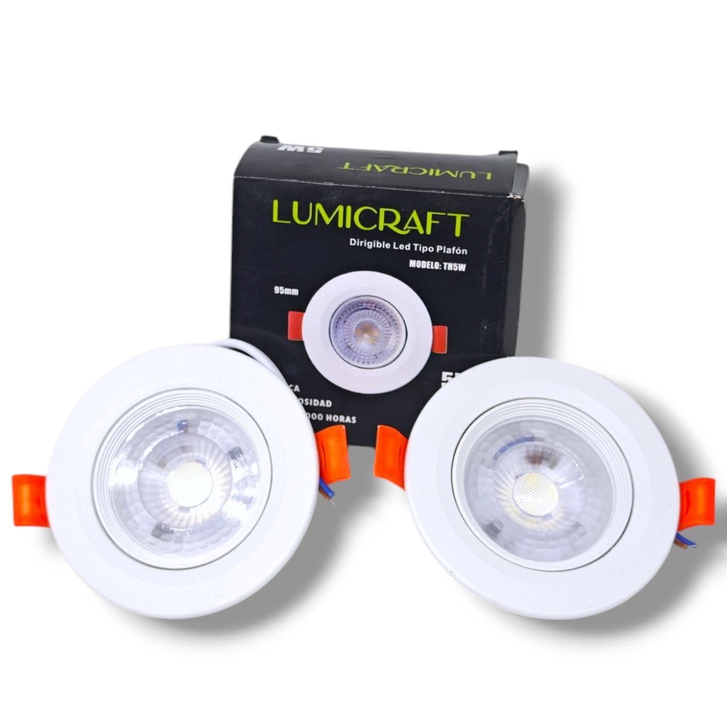 SET DE 2 DIRIGIBLES LED TIPO PLAFÓN 5W 95mm Imagen secundaria del producto
