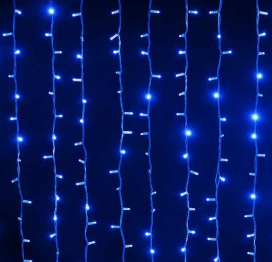 Luces Navideñas Cascada Luz Azul 100 Focos YASUHISA DP-1070 Imagen principal del producto