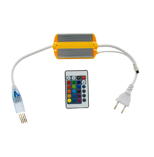 Caja 100 pz Nuevo Controlador para Tiras LED RGB 127V Con Mando ADP5050RGB Imagen principal del producto