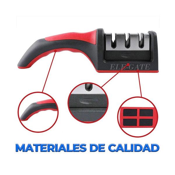 Afilador profesional desmontable y antiderrapante para cuchillos con piedra de tungsteno - CON.152.3 - Mishop Mexico
