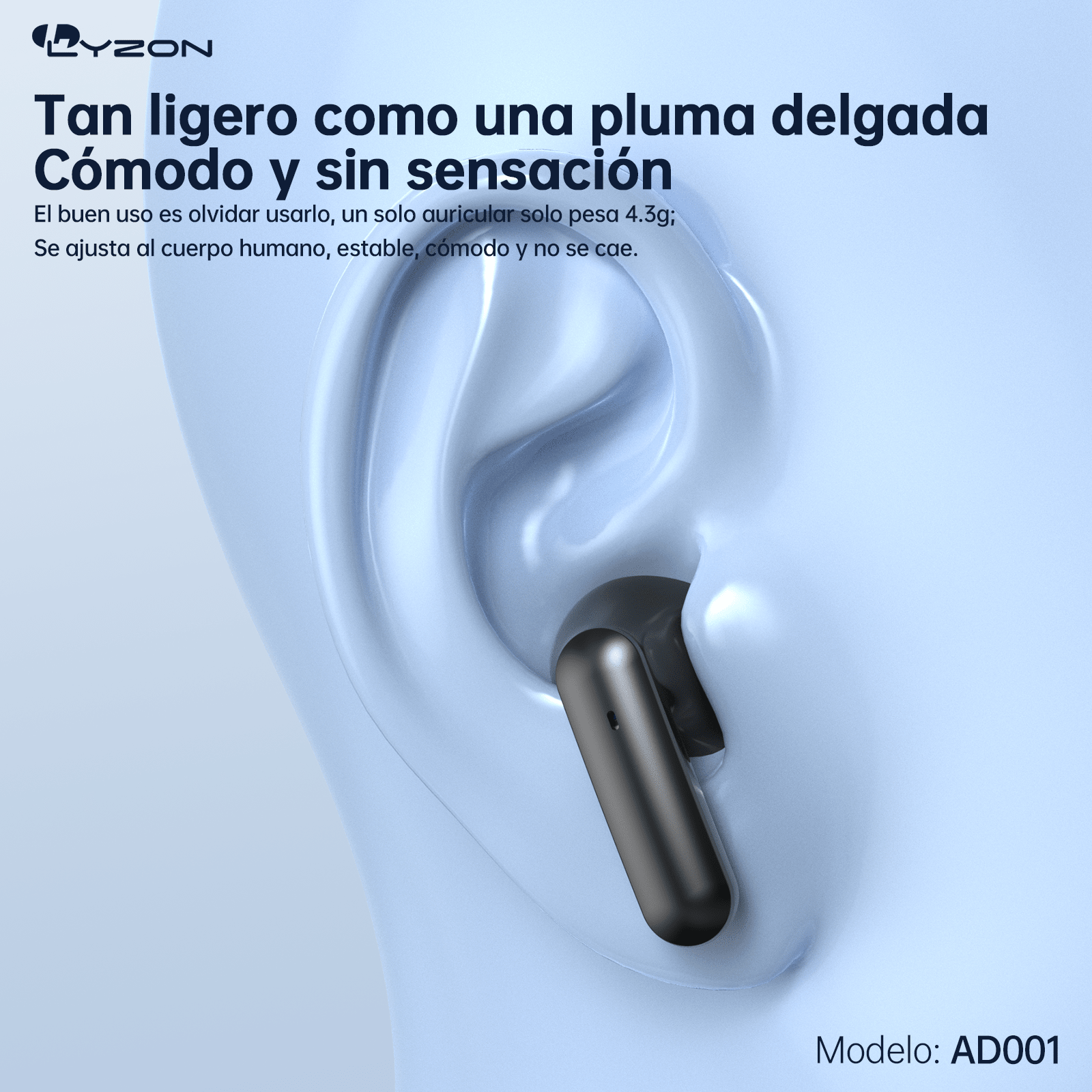 Audífono inalámbrico, bluetooth AD001 - Mishop Mexico