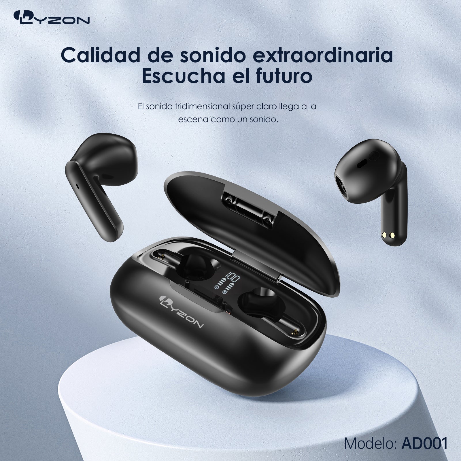 Audífono inalámbrico, bluetooth AD001 - Mishop Mexico