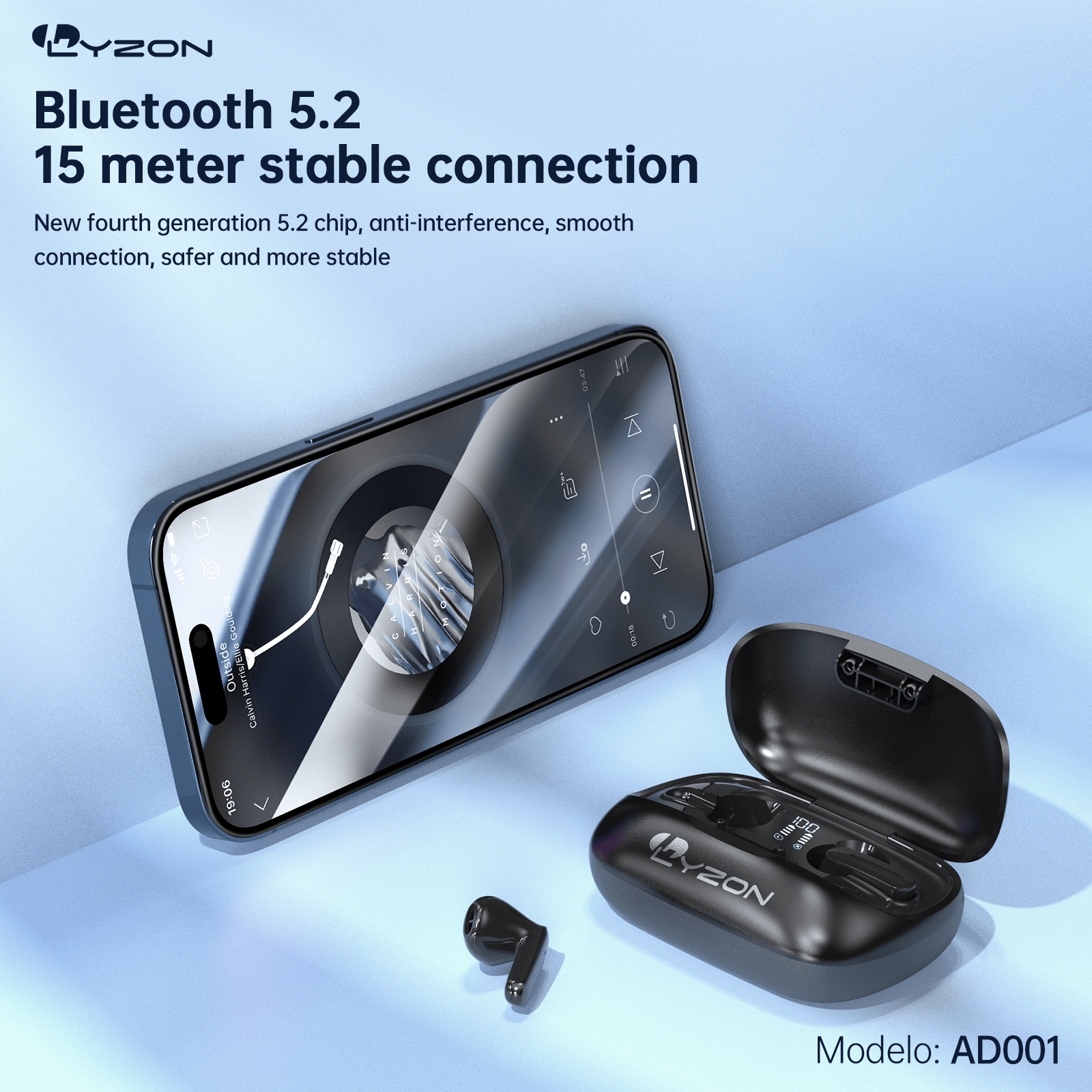 Audífono inalámbrico, bluetooth AD001 - Mishop Mexico