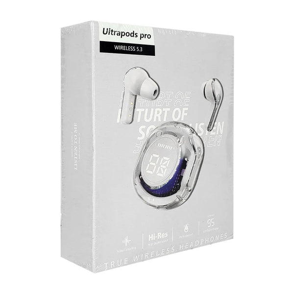 Audífonos bluetooth inalámbricos con estuche de carga transparente y luces rgb / ultrapods pro 5.3 - st - w127 - Mishop Mexico