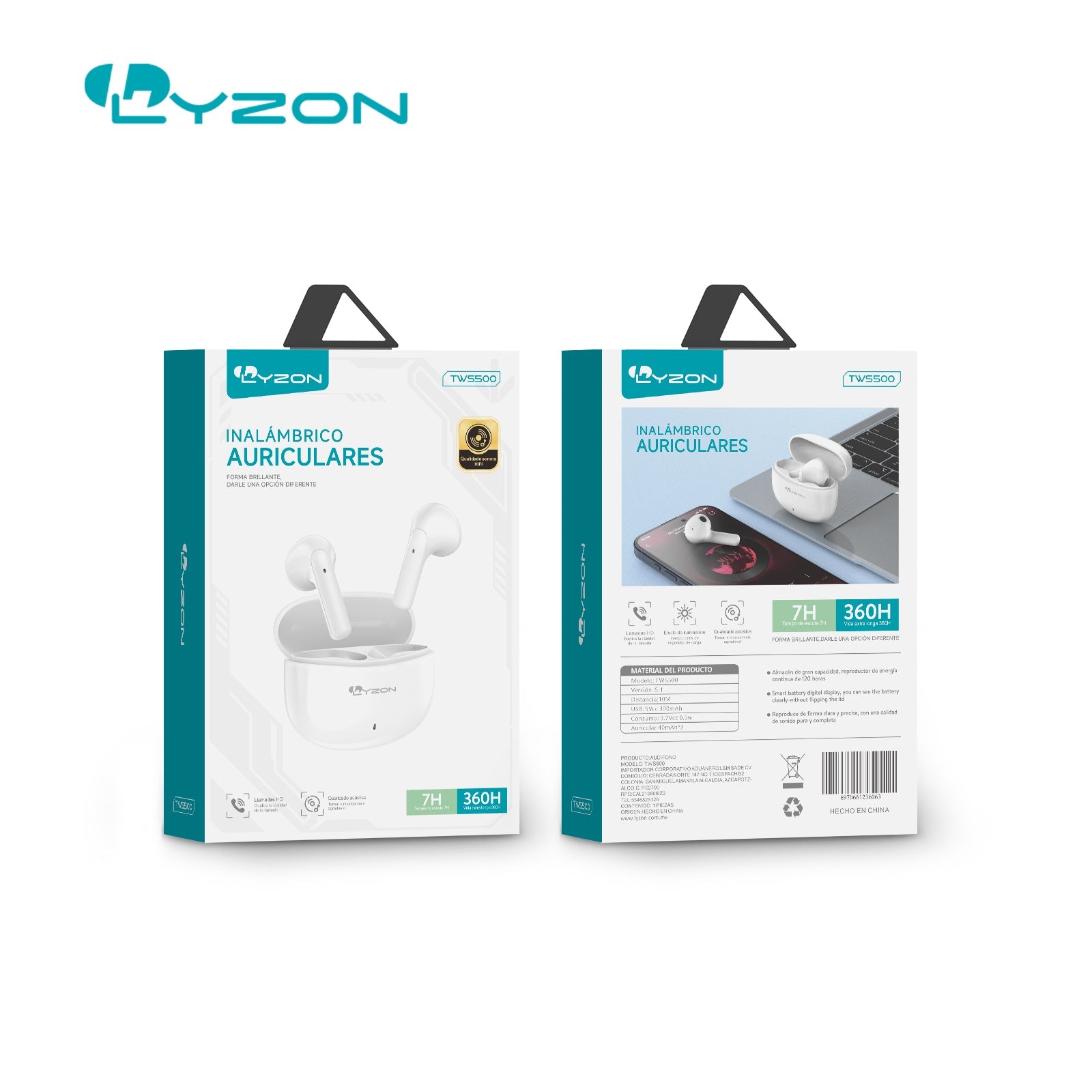 Audifonos Bluetooth  LYZON TWS500 Imagen secundaria del producto