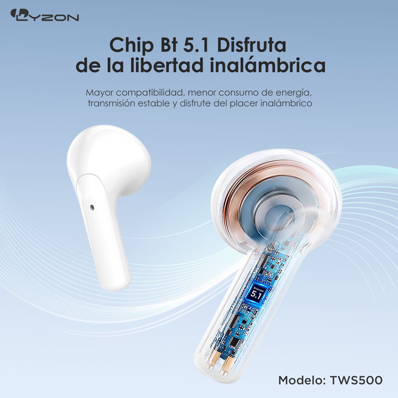 Audifonos Bluetooth LYZON TWS500 - Mishop Mexico