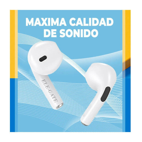 Audífonos inalámbricos bluetooth ele - gate con estuche transparente de carga, variedad de colores / ear.bt.q37 - Mishop Mexico