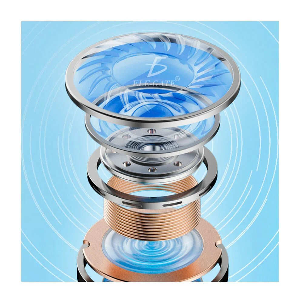 Audífonos inalámbricos bluetooth ele - gate con estuche transparente de carga, variedad de colores / ear.bt.q37 - Mishop Mexico