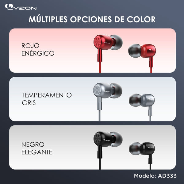 Audífonos Manos Libres Metálico AD333 - Mishop Mexico