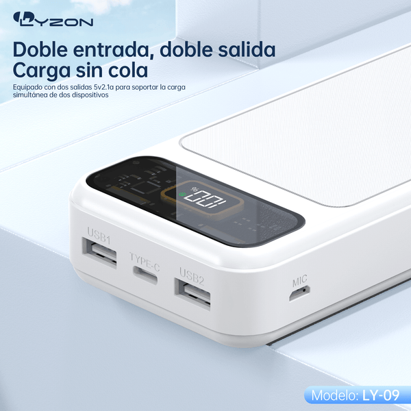 Batería Portátil PowerBanck LY - 09 - Mishop Mexico