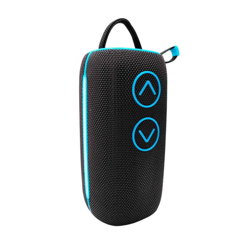 Bocina inalámbrica bluetooth cilíndrica, sonido 360 envolvente, puerto auxiliar, usb y tf + luz rgb - BS - X32 - Mishop Mexico