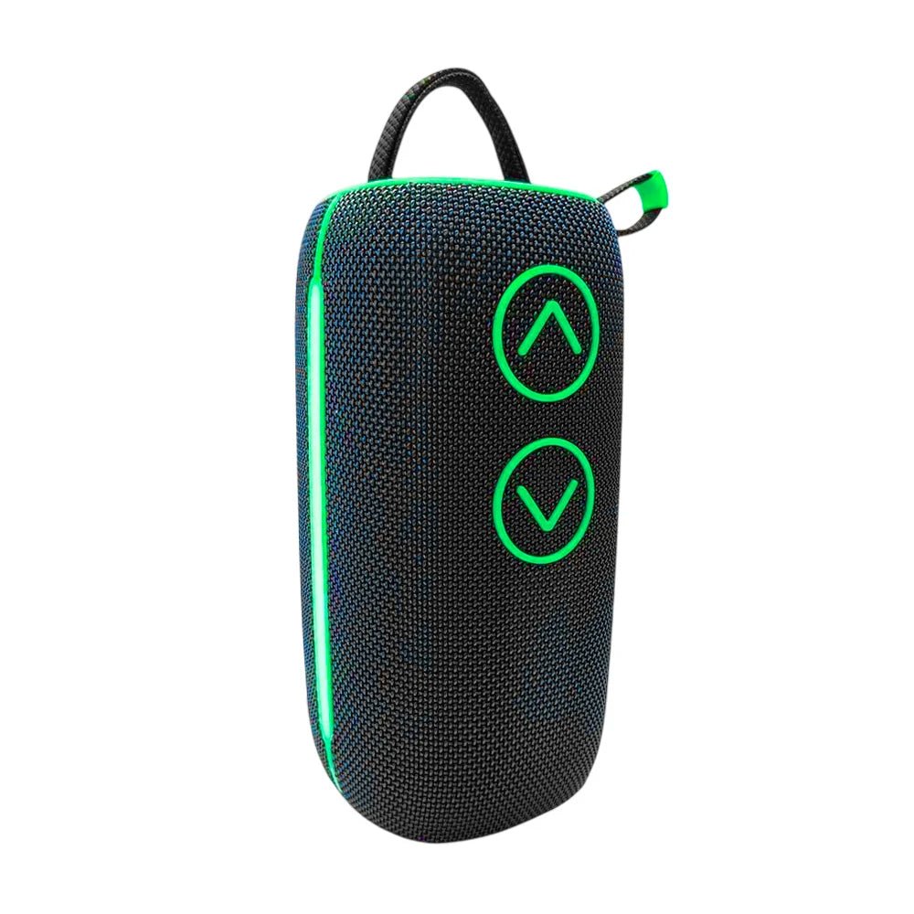 Bocina inalámbrica bluetooth cilíndrica, sonido 360 envolvente, puerto auxiliar, usb y tf + luz rgb - BS - X32 - Mishop Mexico