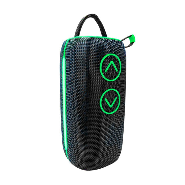 Bocina inalámbrica bluetooth cilíndrica, sonido 360 envolvente, puerto auxiliar, usb y tf + luz rgb - BS - X32 - Mishop Mexico