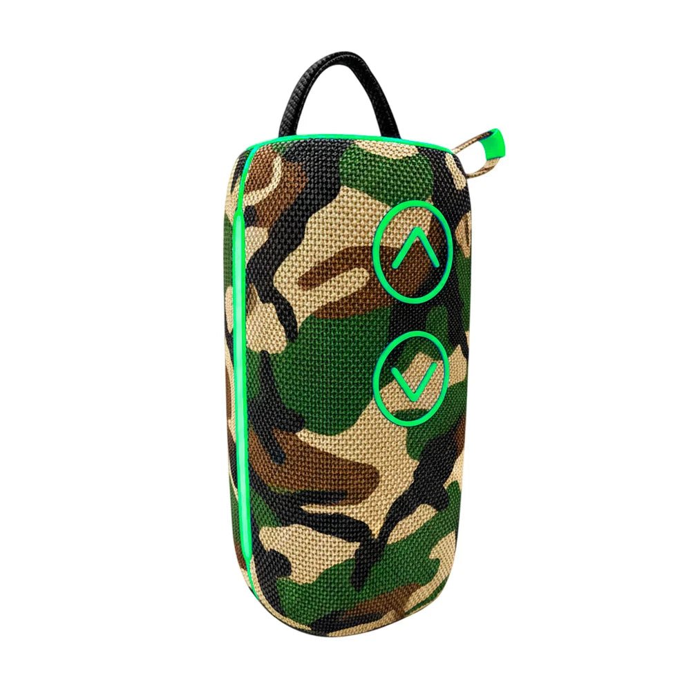 Bocina inalámbrica bluetooth cilíndrica, sonido 360 envolvente, puerto auxiliar, usb y tf + luz rgb - BS - X32 - Mishop Mexico