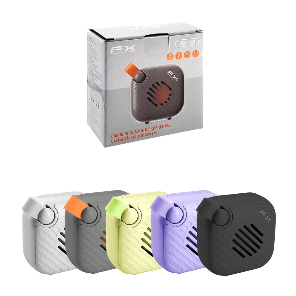 Bocina fx cuadrada pequeña, inalámbrica con conexión bluetooth y toma de fotos - BS-161