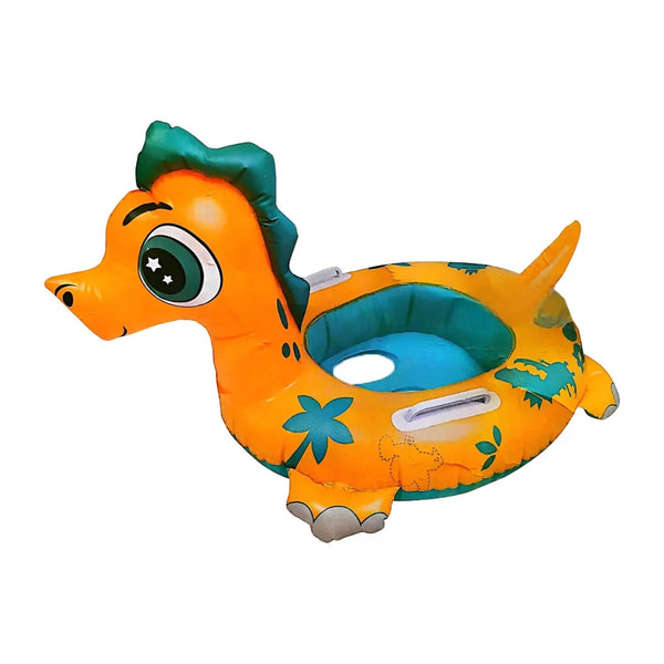 1pza Salvavidas inflable con agarraderas y forma de dinosaurio animado, variedad de colores y diseños / 70cm / baby boat / sainteve - C3484