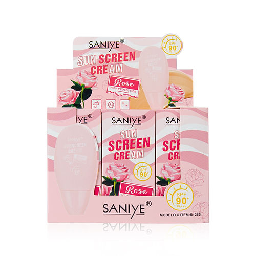 (12 pzas) Bloqueador solar con agua de rosas r1265 SANIYE Imagen principal del producto