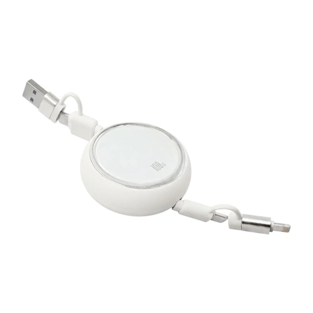 Cable 4 en 1 de 100w extendible asta 1m de largo con puertos intercambiables - C440W - Mishop Mexico