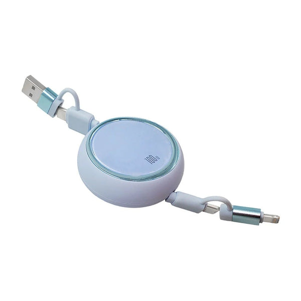 Cable 4 en 1 de 100w extendible asta 1m de largo con puertos intercambiables - C440W - Mishop Mexico