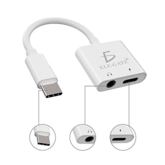 Cable adaptador de auriculares 2 en 1 con cable tipo c + puerto jack 3.5mm y tipo c - wi.jbc039 - Mishop Mexico