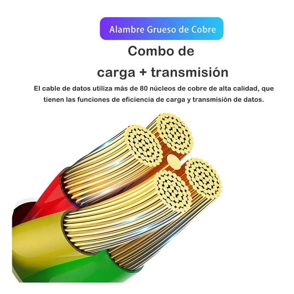 Cable con entrada iphone 2.1a 1hora - cab179 - Mishop Mexico
