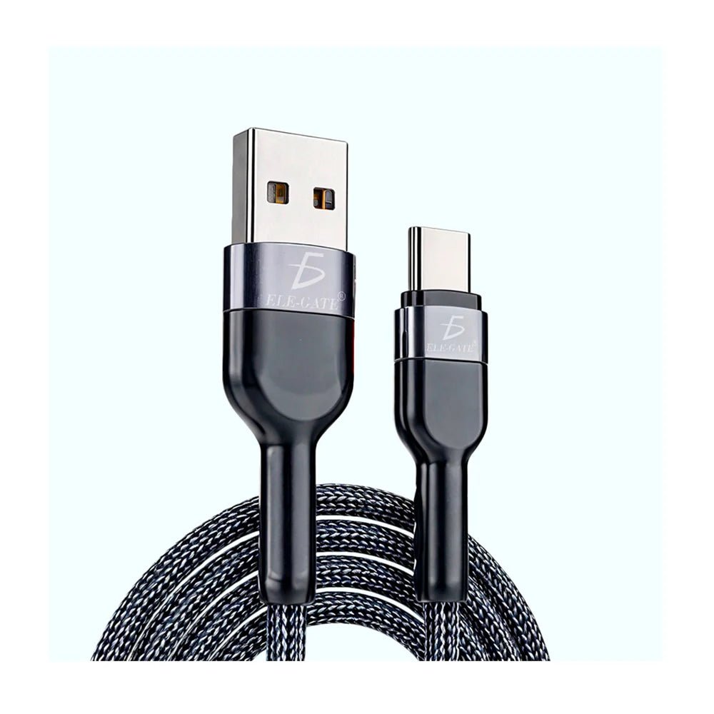 Cable de cordon trenzado de 1 metro con salida usb a tipo c - WI - 188 - TYPEC - Mishop Mexico Imagen principal del producto